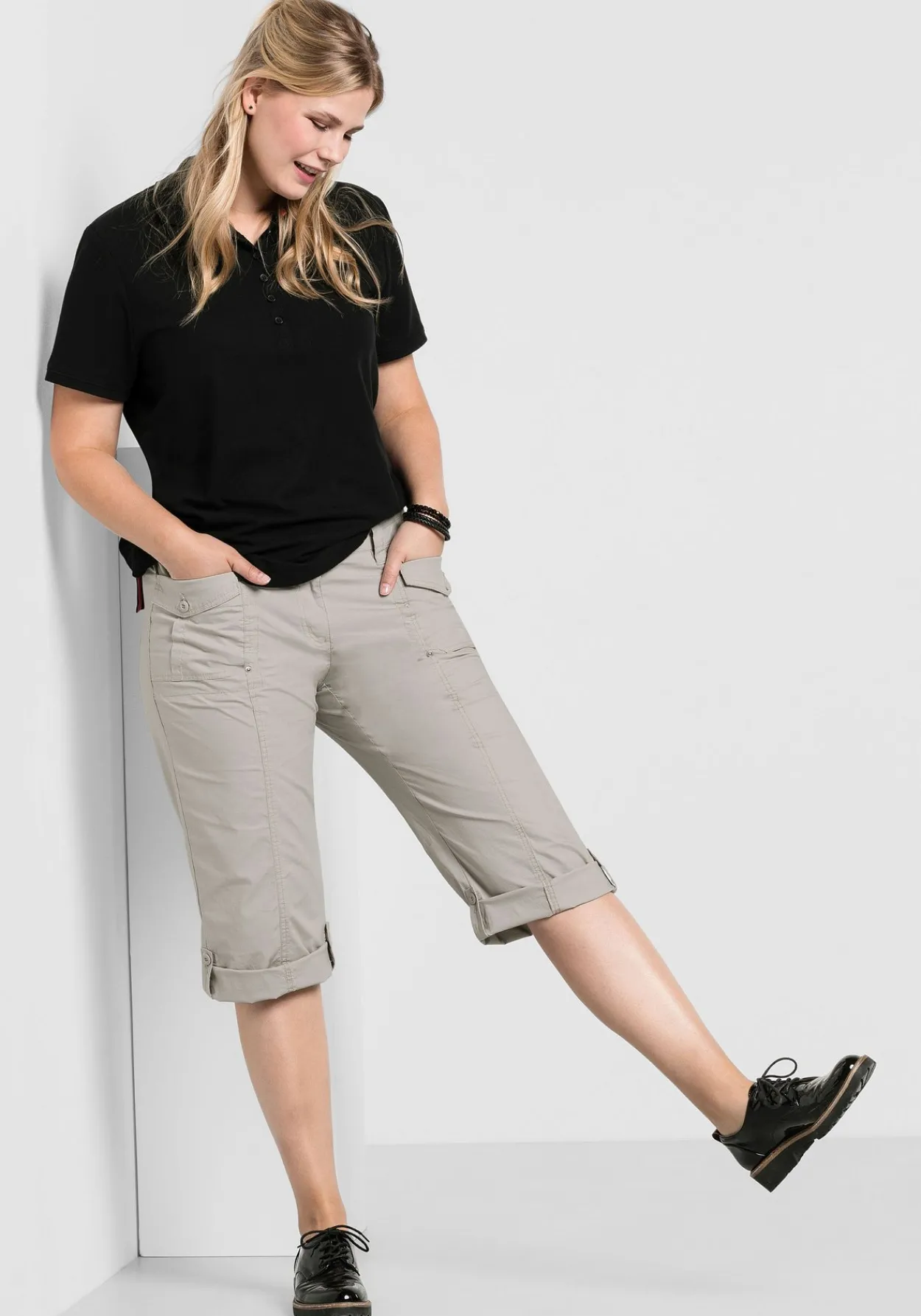 Gerade 3/4-Hose mit Krempelfunktion<sheego Best