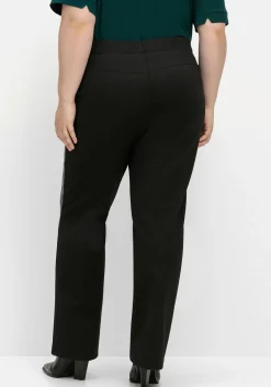 Gerade Hose mit Stretchbund, im Materialmix<sheego Fashion