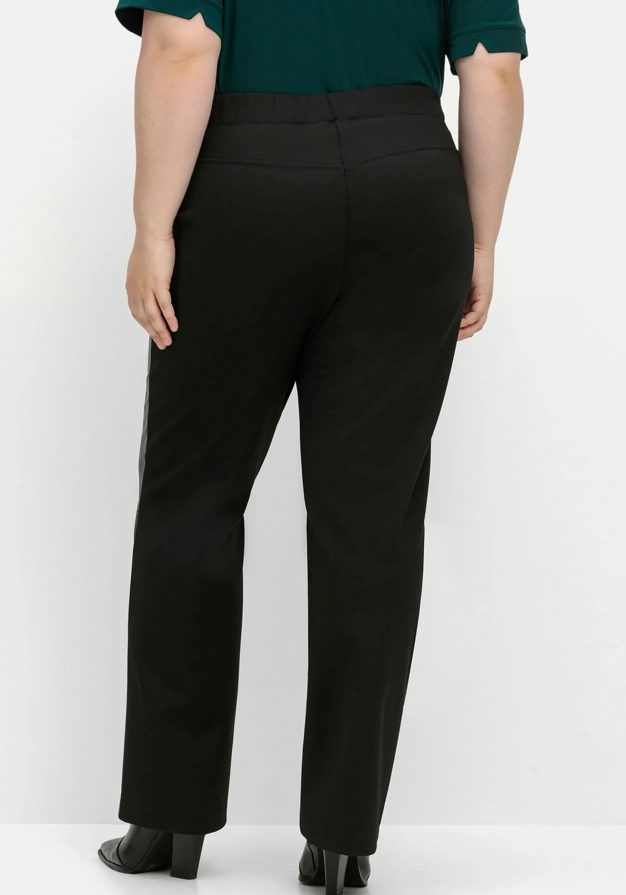 Gerade Hose mit Stretchbund, im Materialmix<sheego Fashion