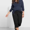 Gerade Hose mit Teilungsnähten und Krempelfunktion<sheego Outlet