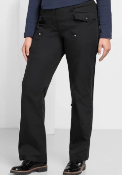 Gerade Hose mit Teilungsnähten und Krempelfunktion<sheego Outlet