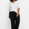 Gerade Hose mit Zierriegeln und Gürtelschlaufen<sheego Discount