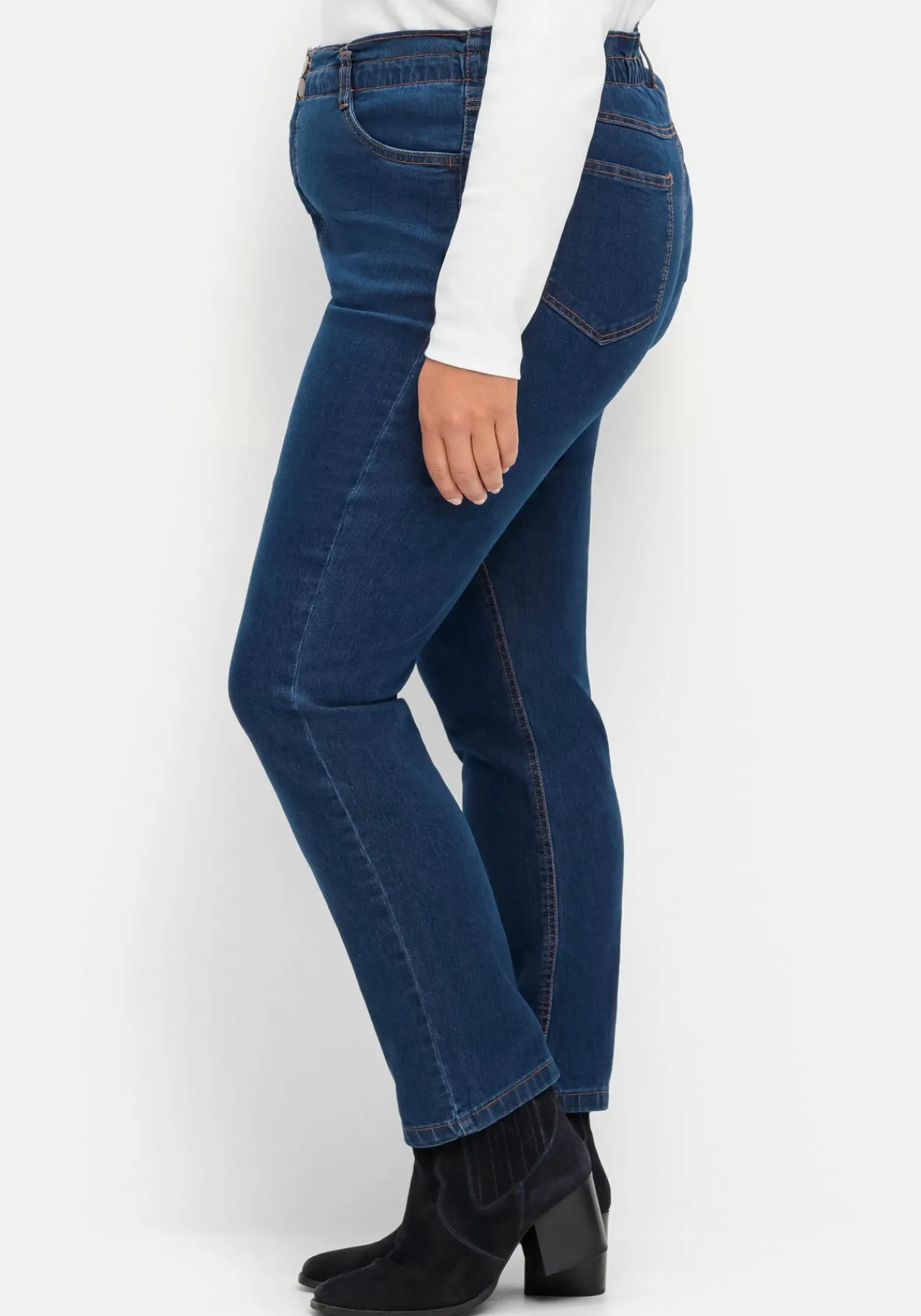 Gerade Jeans im extrahohen Paperbag-Schnitt<sheego Online