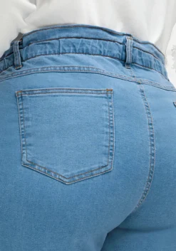 Gerade Jeans im extrahohen Paperbag-Schnitt<sheego Sale