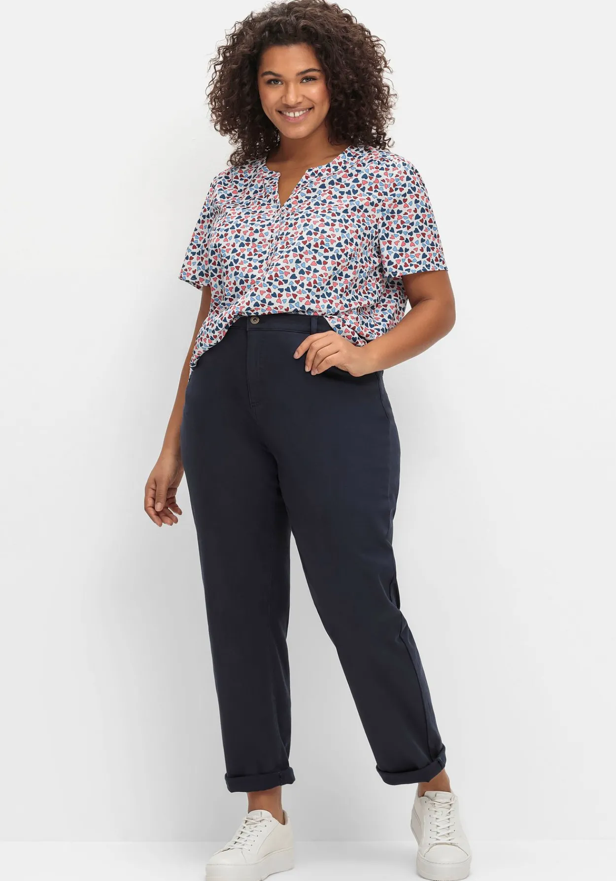 Gerade Jeans in Ankle-Länge, Five-Pocket-Form<sheego Hot