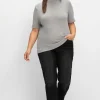 Gerade Jeans mit elastischem High-Waist-Bund<sheego Clearance
