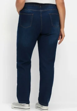 Gerade Jeans mit elastischem High-Waist-Bund<sheego Online