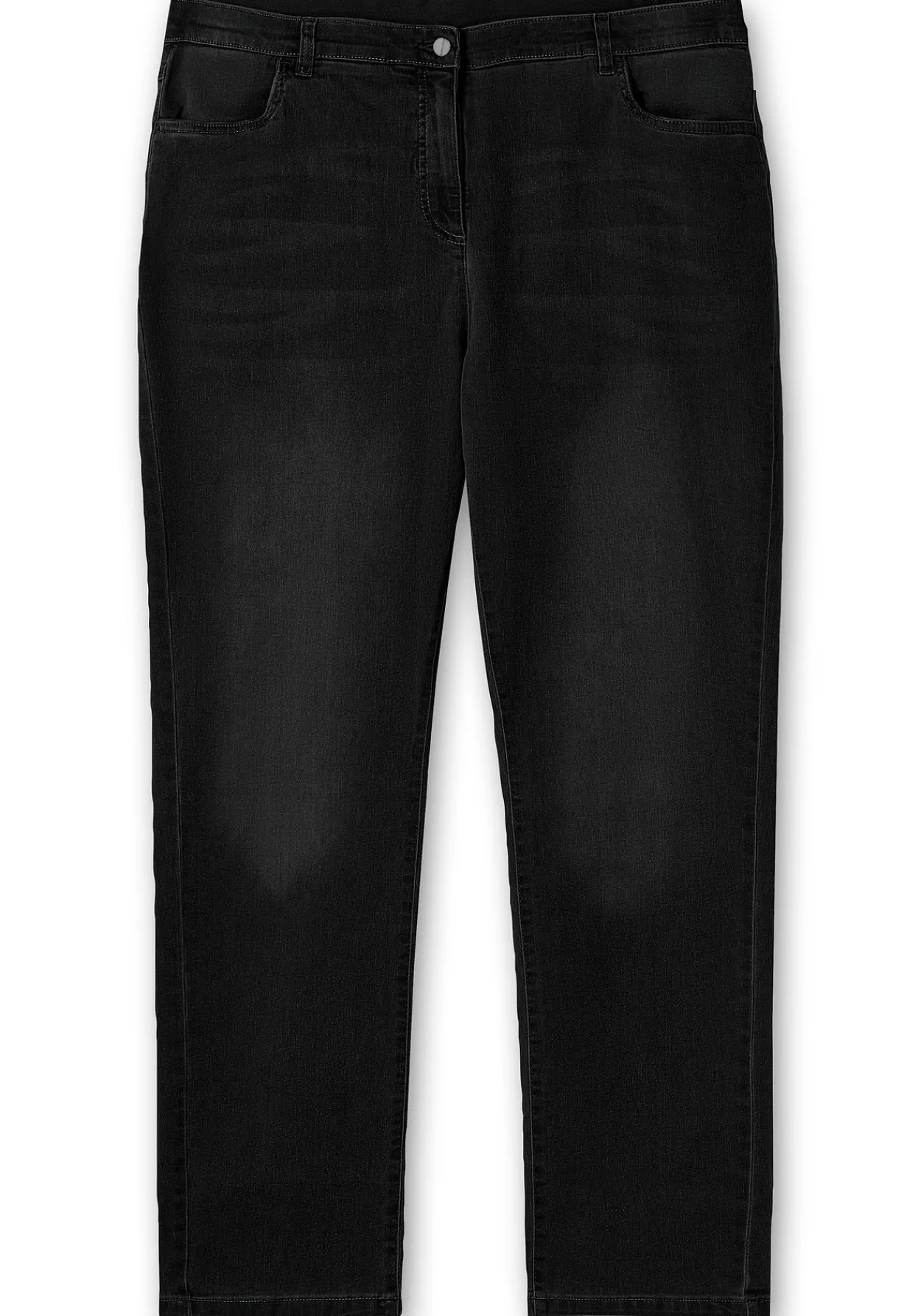Gerade Jeans mit elastischem High-Waist-Bund<sheego Clearance