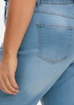 Gerade Jeans mit elastischem High-Waist-Bund<sheego Online