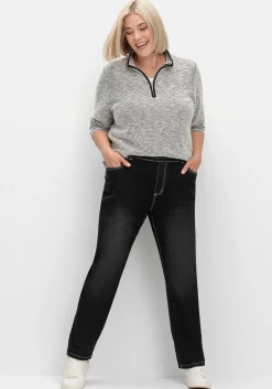 Gerade Jeans mit Rundum-Dehnbund<sheego Best