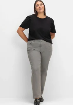 Gerade Jeans mit seitlichem Stretchbund<sheego Fashion
