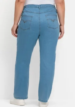 Gerade Jeans mit seitlichem Stretchbund<sheego Sale