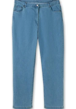 Gerade Jeans mit seitlichem Stretchbund<sheego Sale