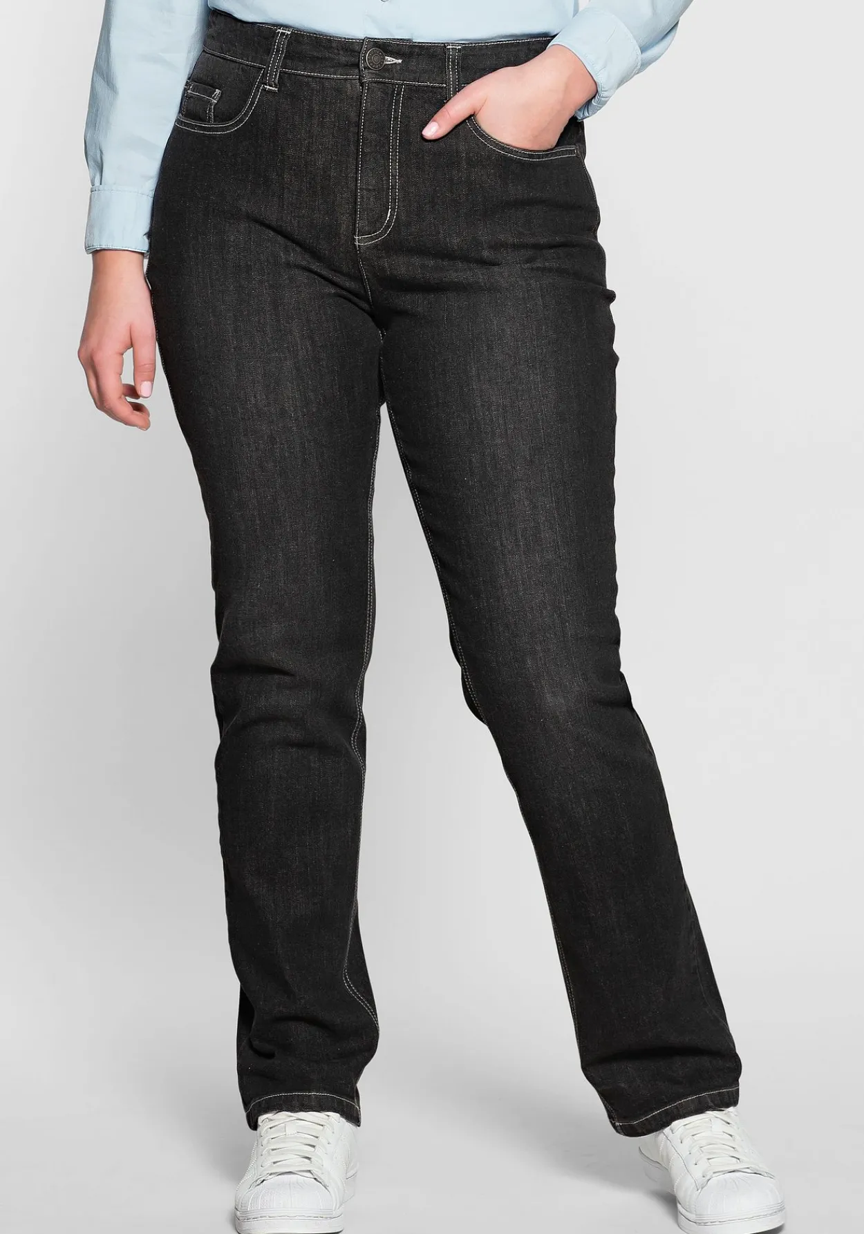 Gerade Jeans mit Shaping-Einsatz<sheego Discount