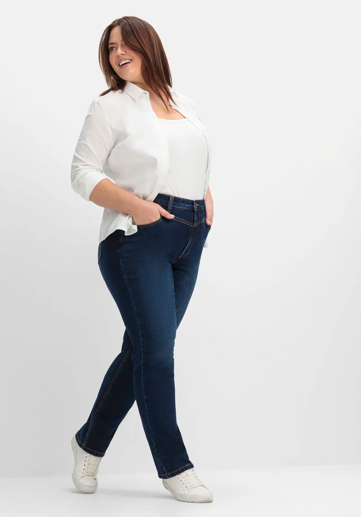 Gerade Jeans mit Shaping-Einsatz<sheego Best
