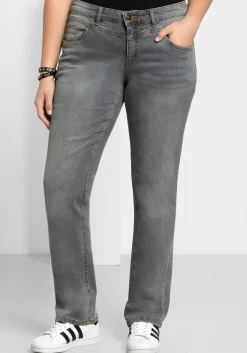 Gerade Jeans mit Used-Effekten<sheego Best