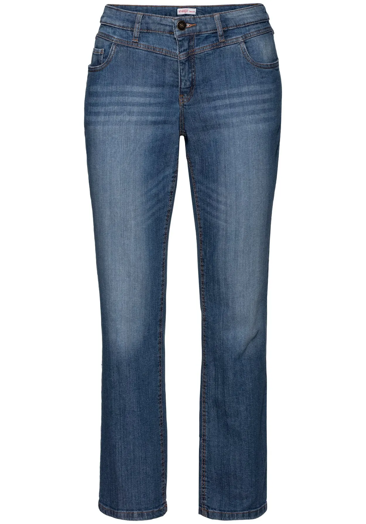 Gerade Jeans mit Used-Effekten<sheego Hot