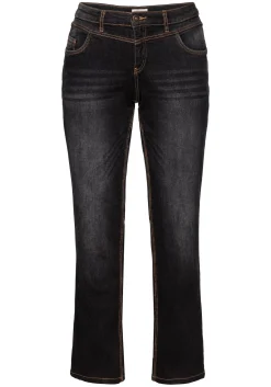 Gerade Jeans mit Used-Effekten<sheego Online