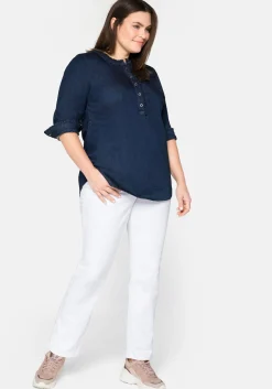 Gerade Jeans mit Used-Effekten<sheego Fashion
