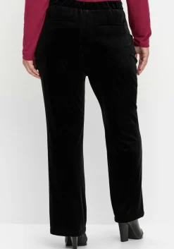 Gerade Samthose mit Teilgummibund<sheego Fashion