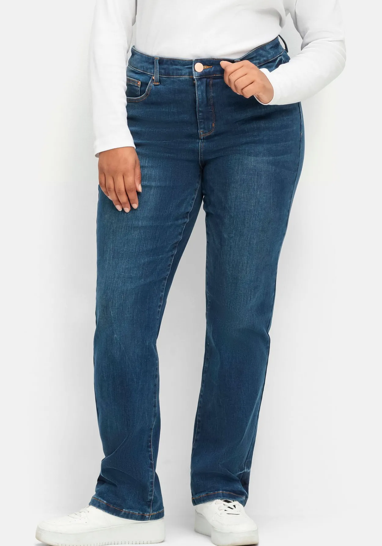 Gerade Stretch-Jeans mit Bodyforming-Effekt<sheego Hot