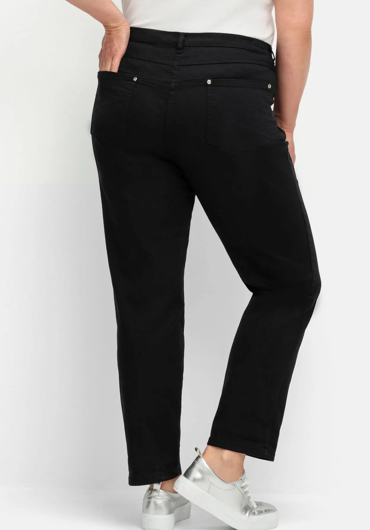 Gerade Stretch-Jeans mit Komfortbund<sheego Online
