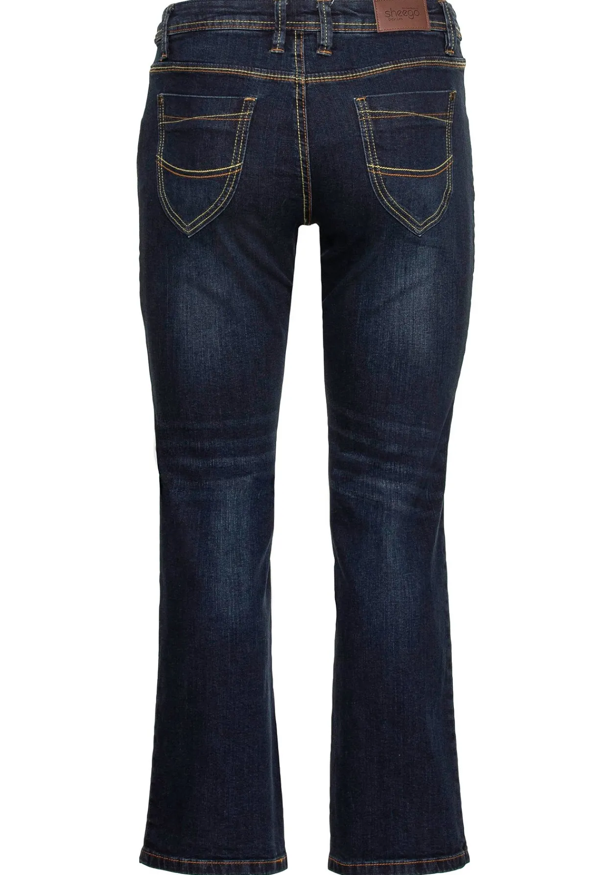 Gerade Stretch-Jeans mit Used-Effekten<sheego Discount