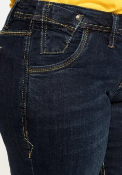 Gerade Stretch-Jeans mit Used-Effekten<sheego Discount