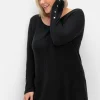 Gerippter Pullover mit spitz zulaufendem Saum<sheego New
