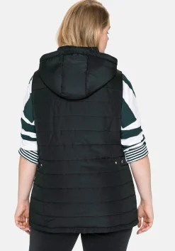 Gesteppte Longweste mit Kapuze<sheego Clearance