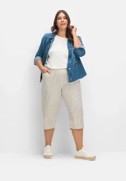 Gestreifte Caprihose in Seersucker-Qualität<sheego Best