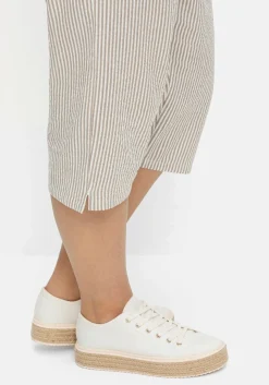 Gestreifte Caprihose in Seersucker-Qualität<sheego Best