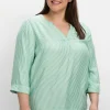 Gestreifte Tunika mit 3/4-Ärmeln, in Twill-Qualität<sheego Fashion