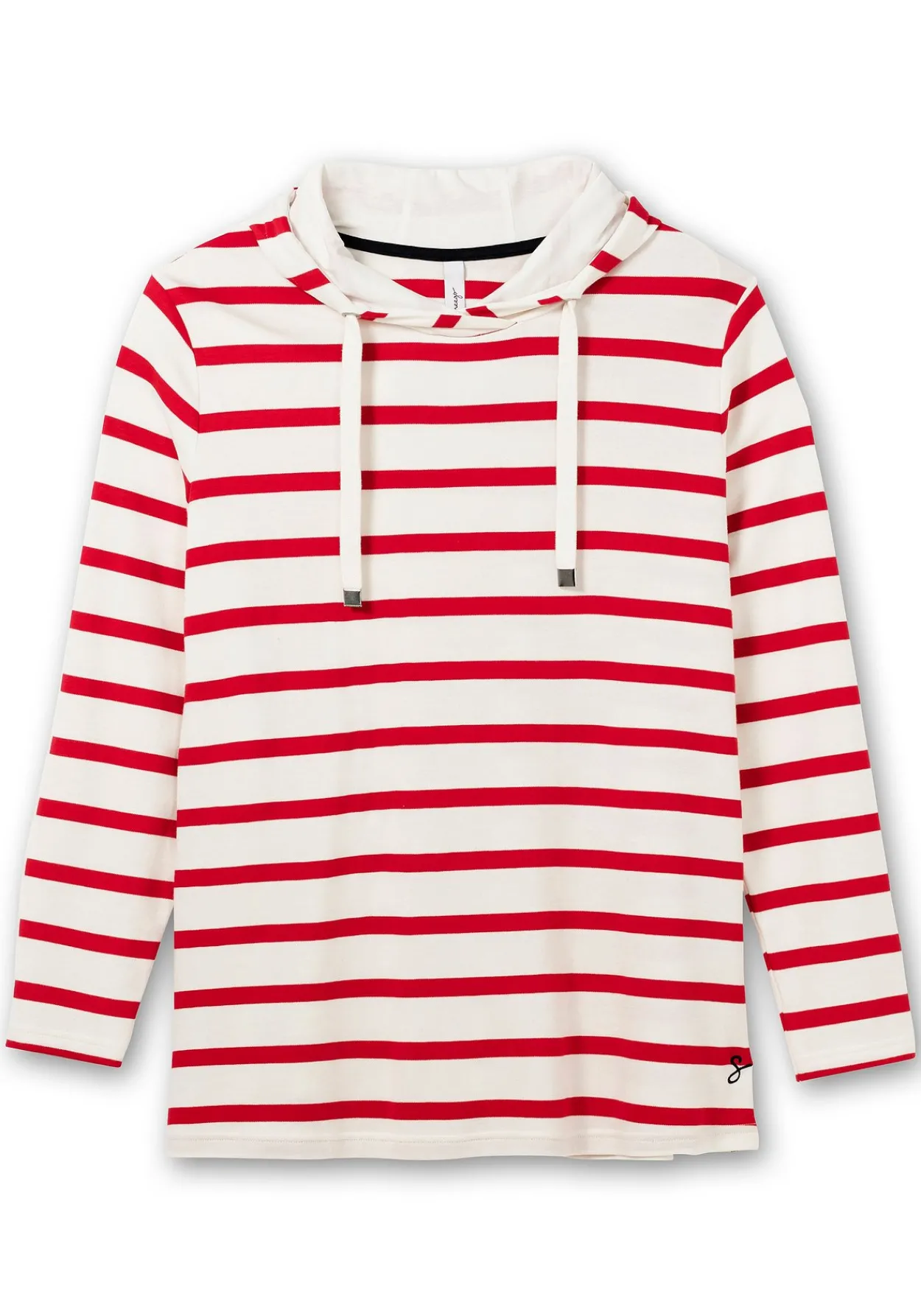 Gestreiftes Langarmshirt mit Kapuze<sheego Outlet