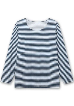 Gestreiftes Langarmshirt mit Rundhalsausschnitt<sheego Sale