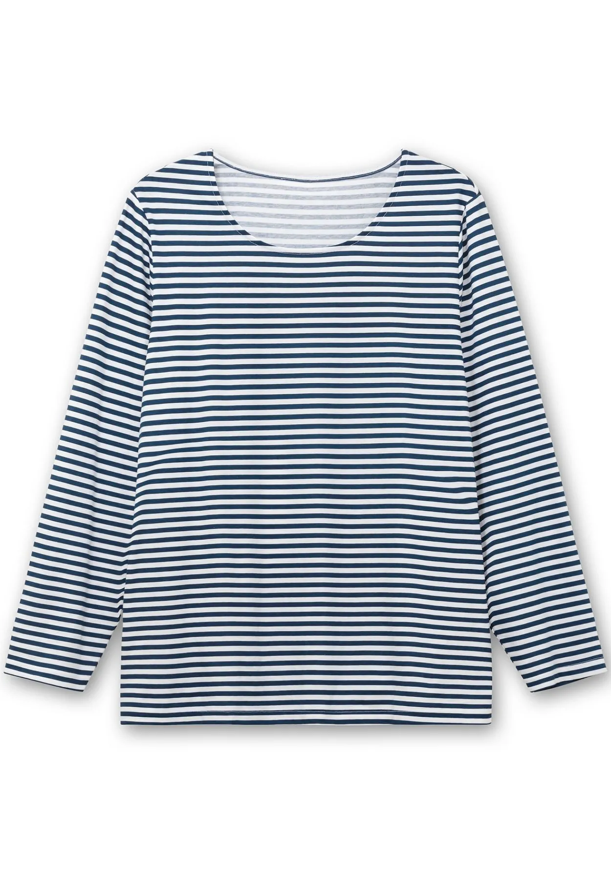 Gestreiftes Langarmshirt mit Rundhalsausschnitt<sheego Sale