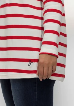 Gestreiftes Langarmshirt mit Kapuze<sheego Outlet