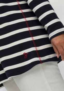Gestreiftes Langarmshirt mit Kapuze<sheego Online