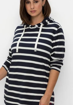 Gestreiftes Langarmshirt mit Kapuze<sheego Online