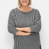Gestreiftes Shirt mit 3/4-Fledermausärmeln<sheego Best