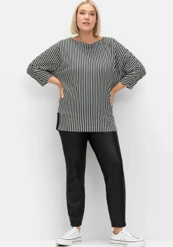 Gestreiftes Shirt mit 3/4-Fledermausärmeln<sheego Best