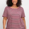 Gestreiftes Shirt mit Gummizugbund<sheego Hot