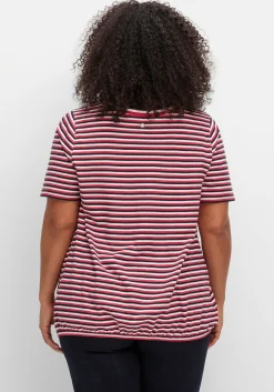 Gestreiftes Shirt mit Gummizugbund<sheego Hot