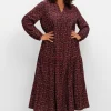 Gestuftes Maxikleid mit Alloverprint<sheego Fashion