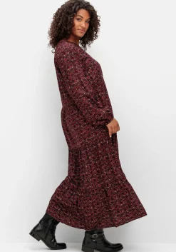 Gestuftes Maxikleid mit Alloverprint<sheego Fashion