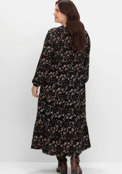 Gestuftes Maxikleid mit Alloverprint<sheego Fashion