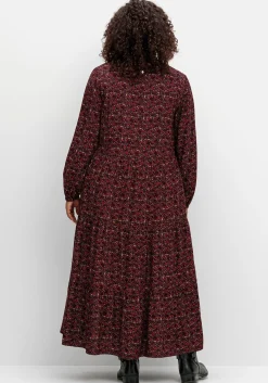 Gestuftes Maxikleid mit Alloverprint<sheego Fashion