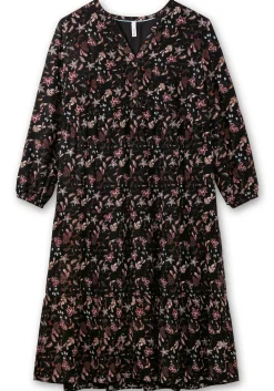 Gestuftes Maxikleid mit Alloverprint<sheego Fashion