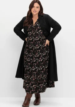 Gestuftes Maxikleid mit Alloverprint<sheego Fashion