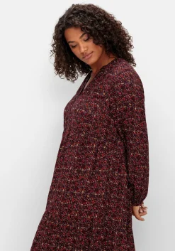 Gestuftes Maxikleid mit Alloverprint<sheego Fashion